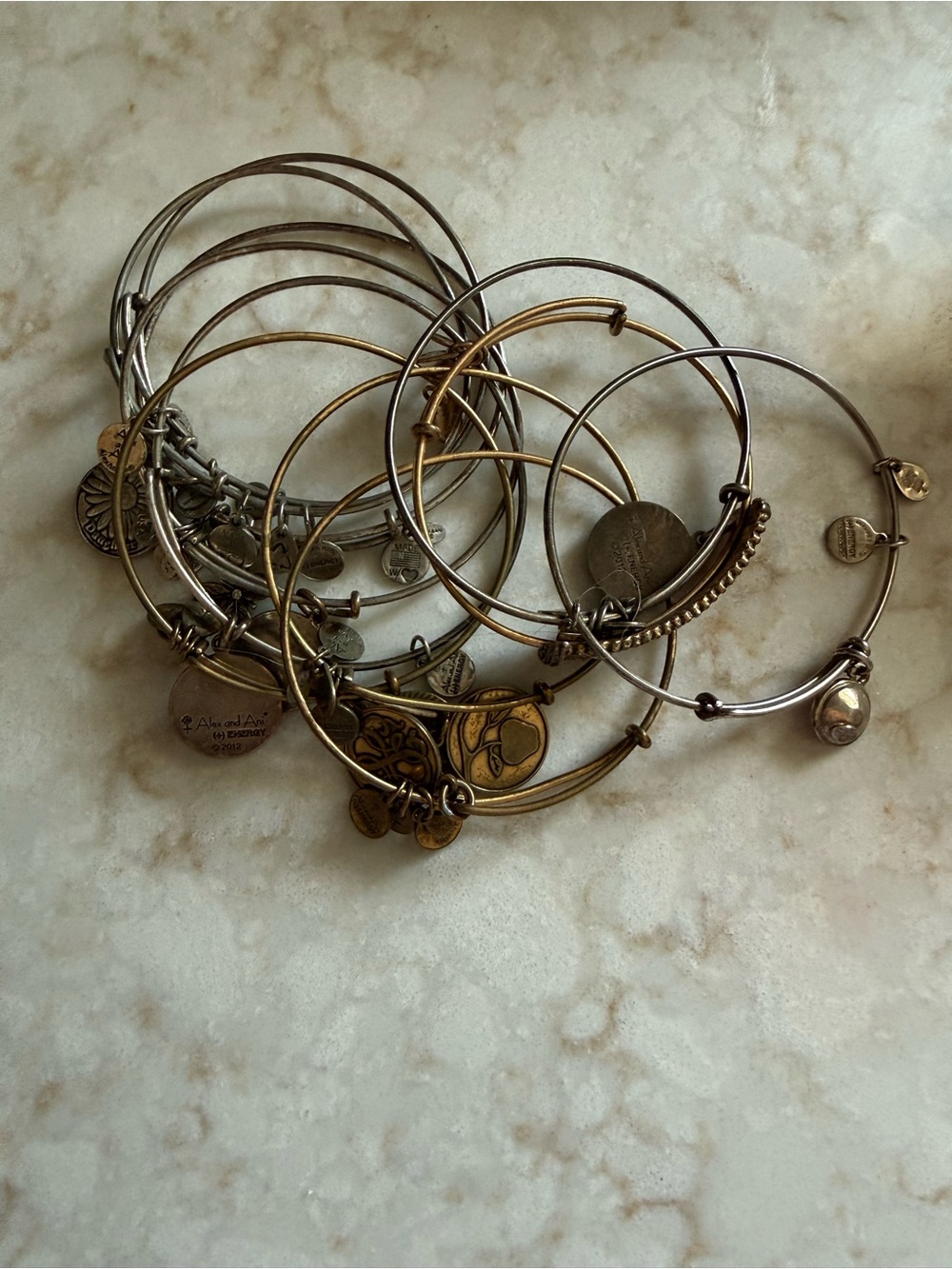 Alex and Ani Braclets (set of 10)